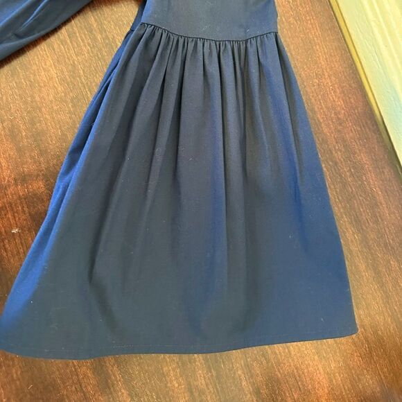 Tory Burch Navy 3/4 Sleeve Embellished Tunic cotton Blouse Size 2, NWT - Picture 4 of 7